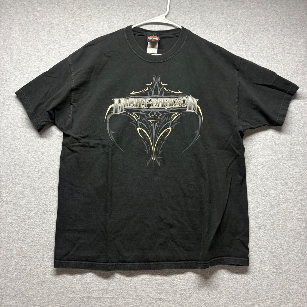 Harley-Davidson Rochester MN T-Shirt Mens XL Black 2003‎ Vintage Made in USA
